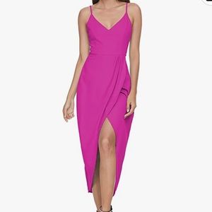 Pink V neck dress✨